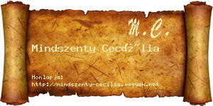 Mindszenty Cecília névjegykártya